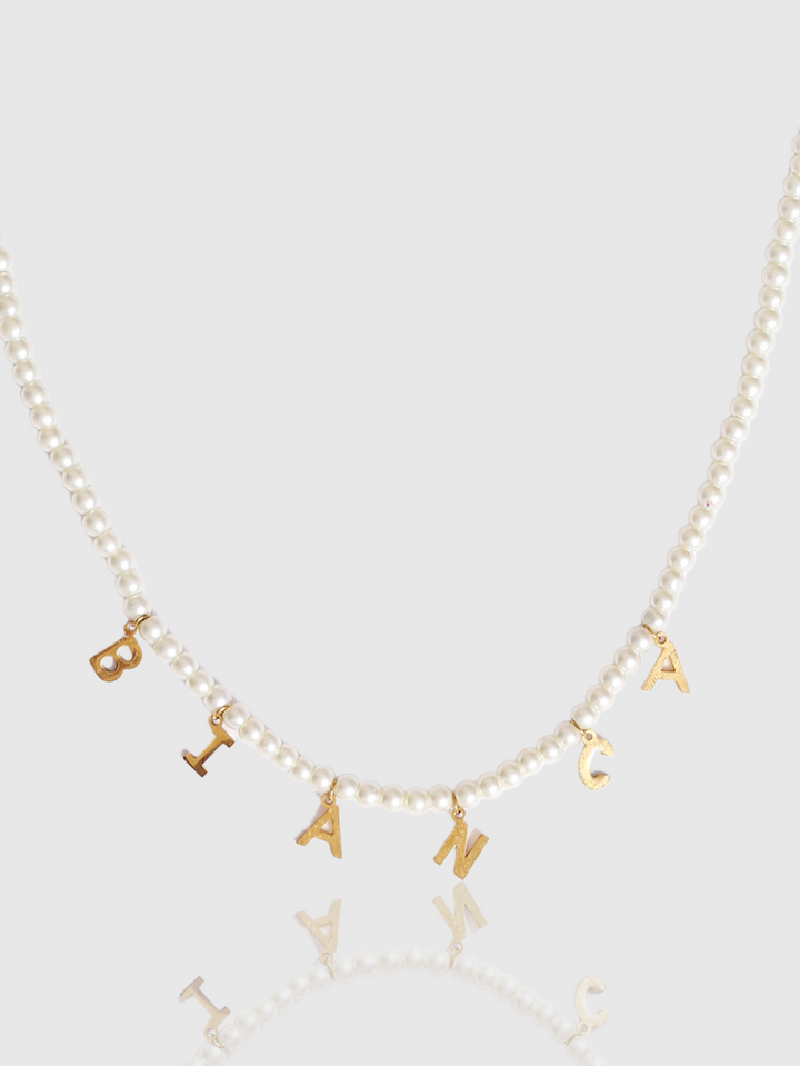 Collana Perle Personalizzata Con Nome
