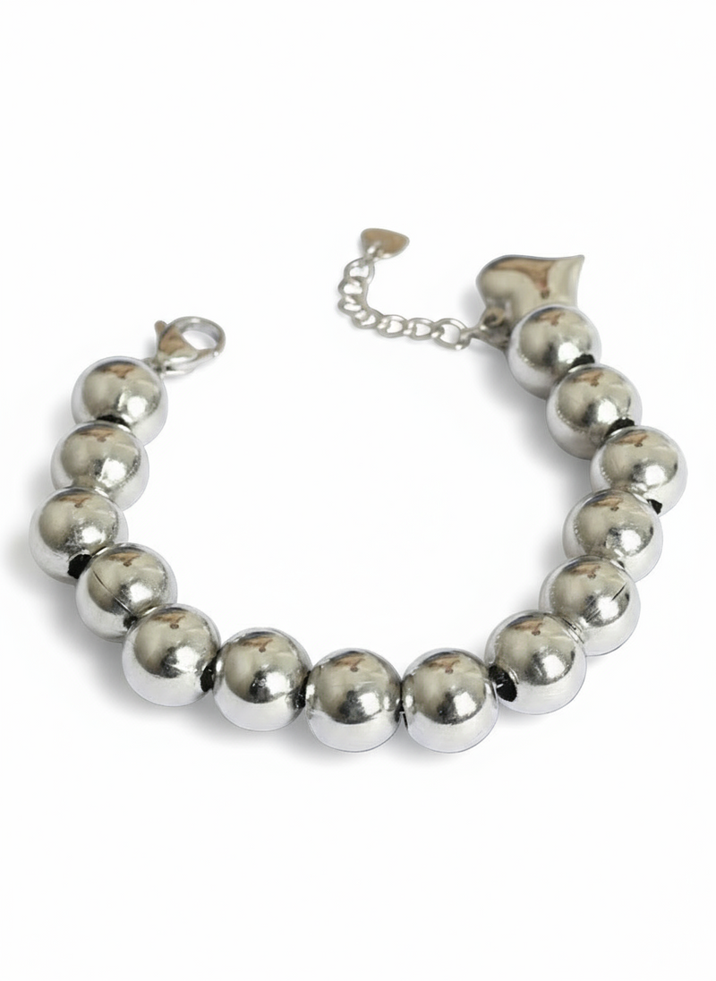 Bracciale Sonaglio in metallo con pendenti colorati, design elegante di GLAMORIZE STUDIO, ideale per bambini e neonati.