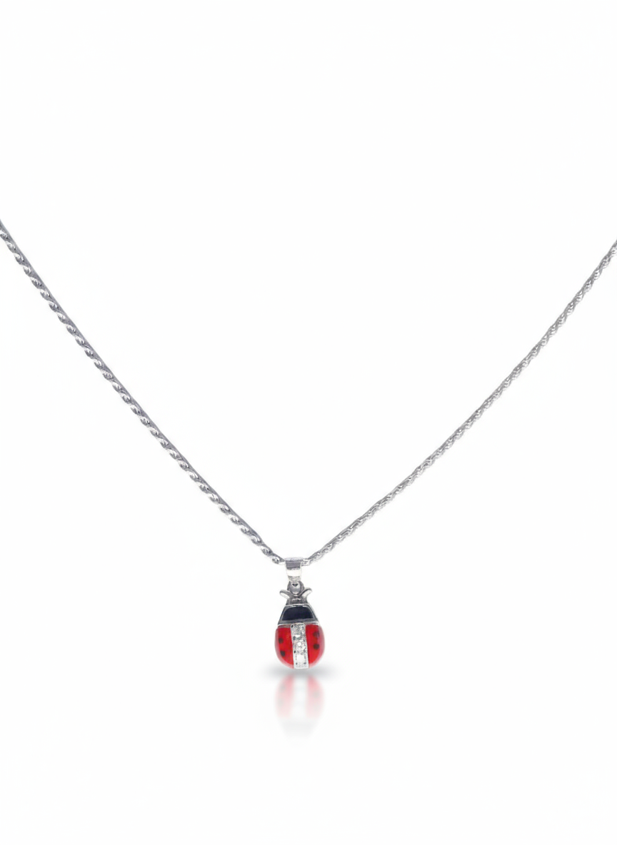 Ladybug Necklace 925 SILVER
