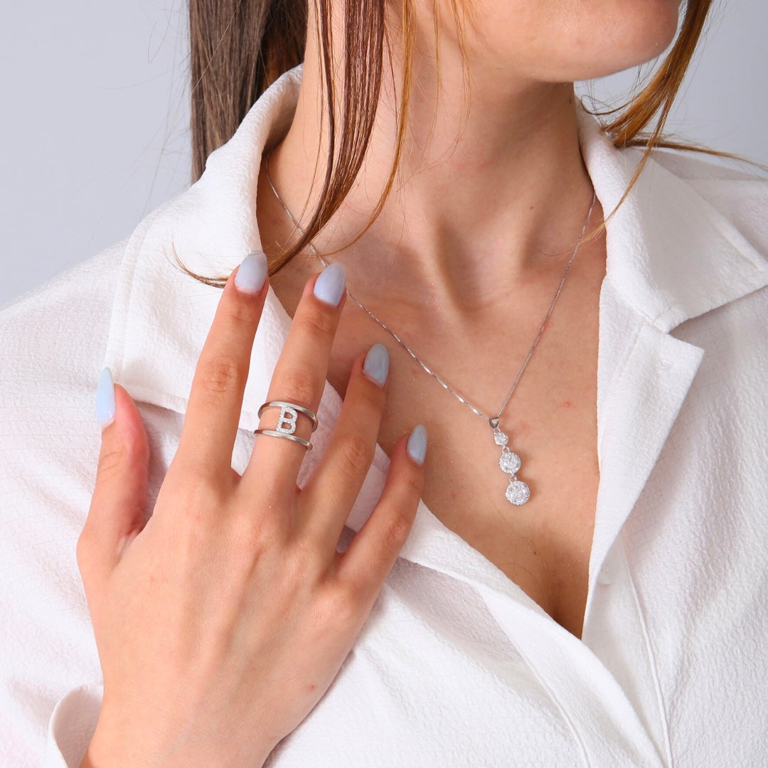 925 SILVER INITIAL RING
