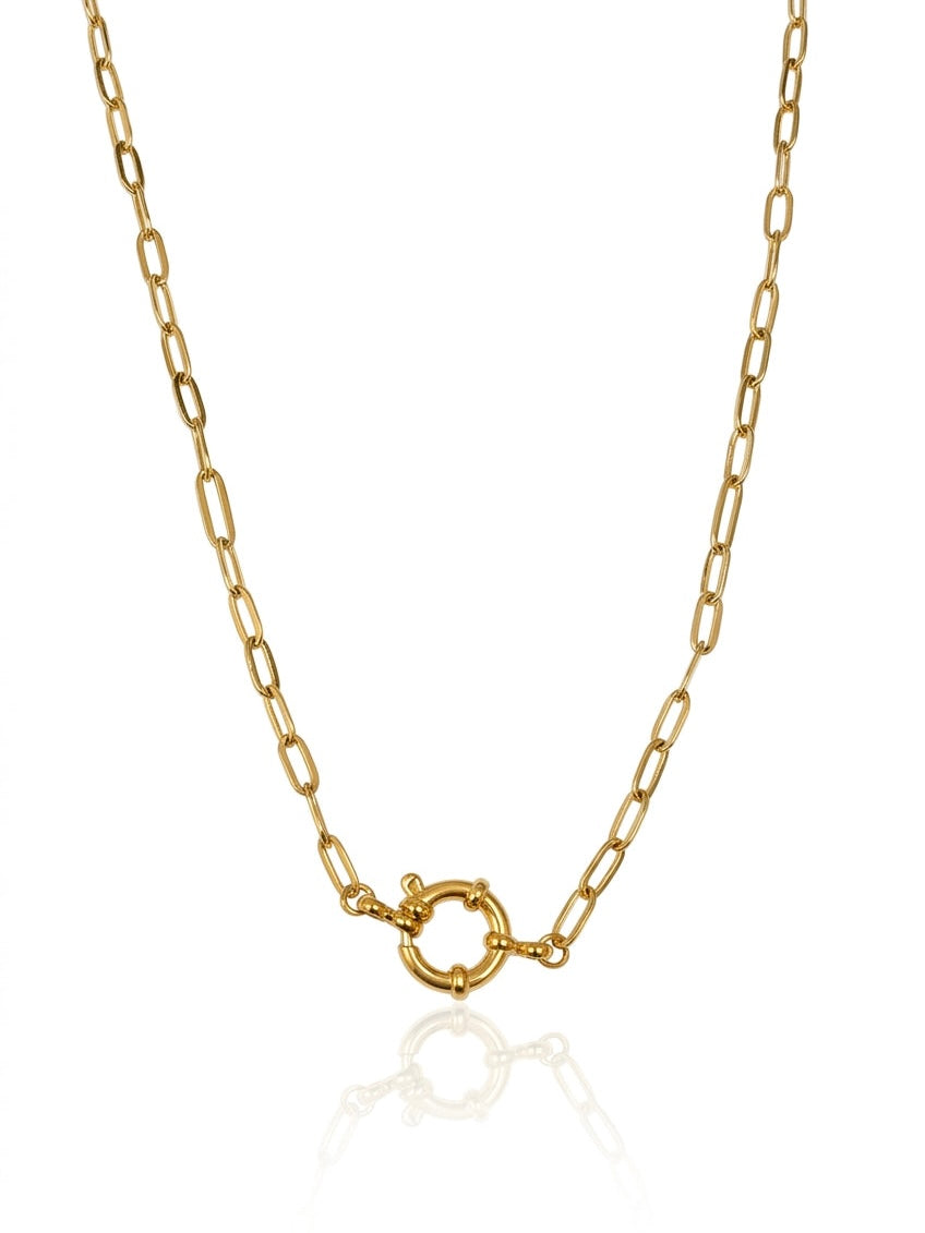 Collana graffetta small GLAMORIZE STUDIO in metallo, design minimalista a maglie allungate
