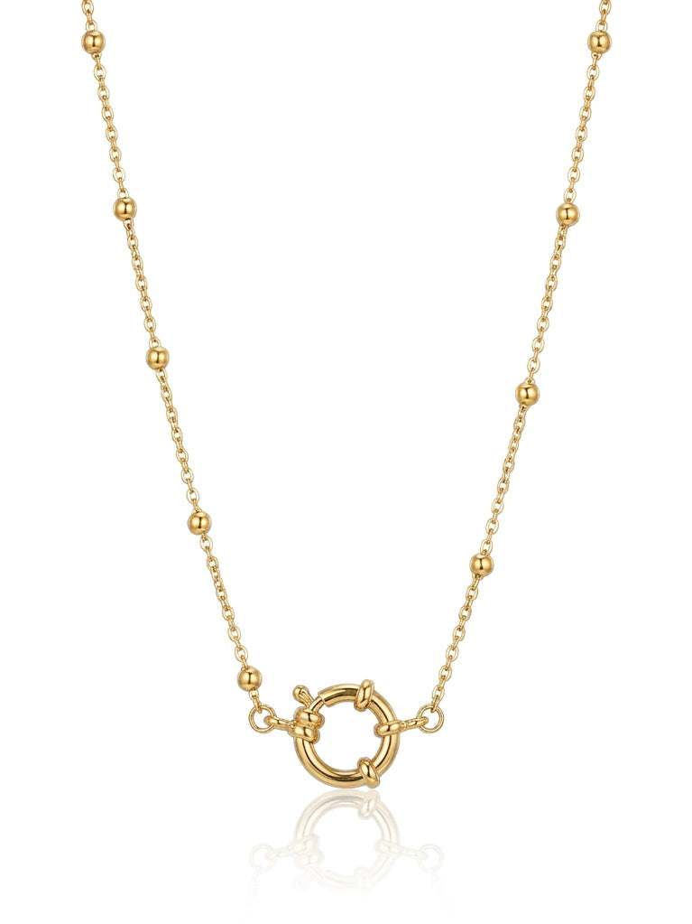 Collana Sferetta GLAMORIZE STUDIO, gioiello delicato con piccole sfere metalliche concatenate