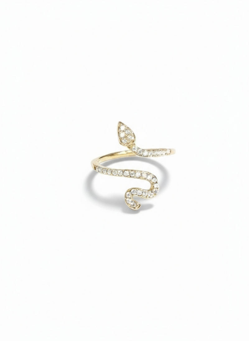 Anello Snake in argento della marca GLAMORIZE STUDIO, dettagli intrecciati a forma di serpente elegante.