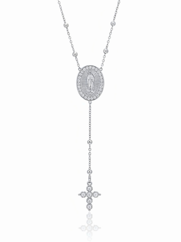 Collana Rosarium in stile elegante con pietre colorate, brand GLAMORIZE STUDIO, mostra dettagli e finiture raffinate.