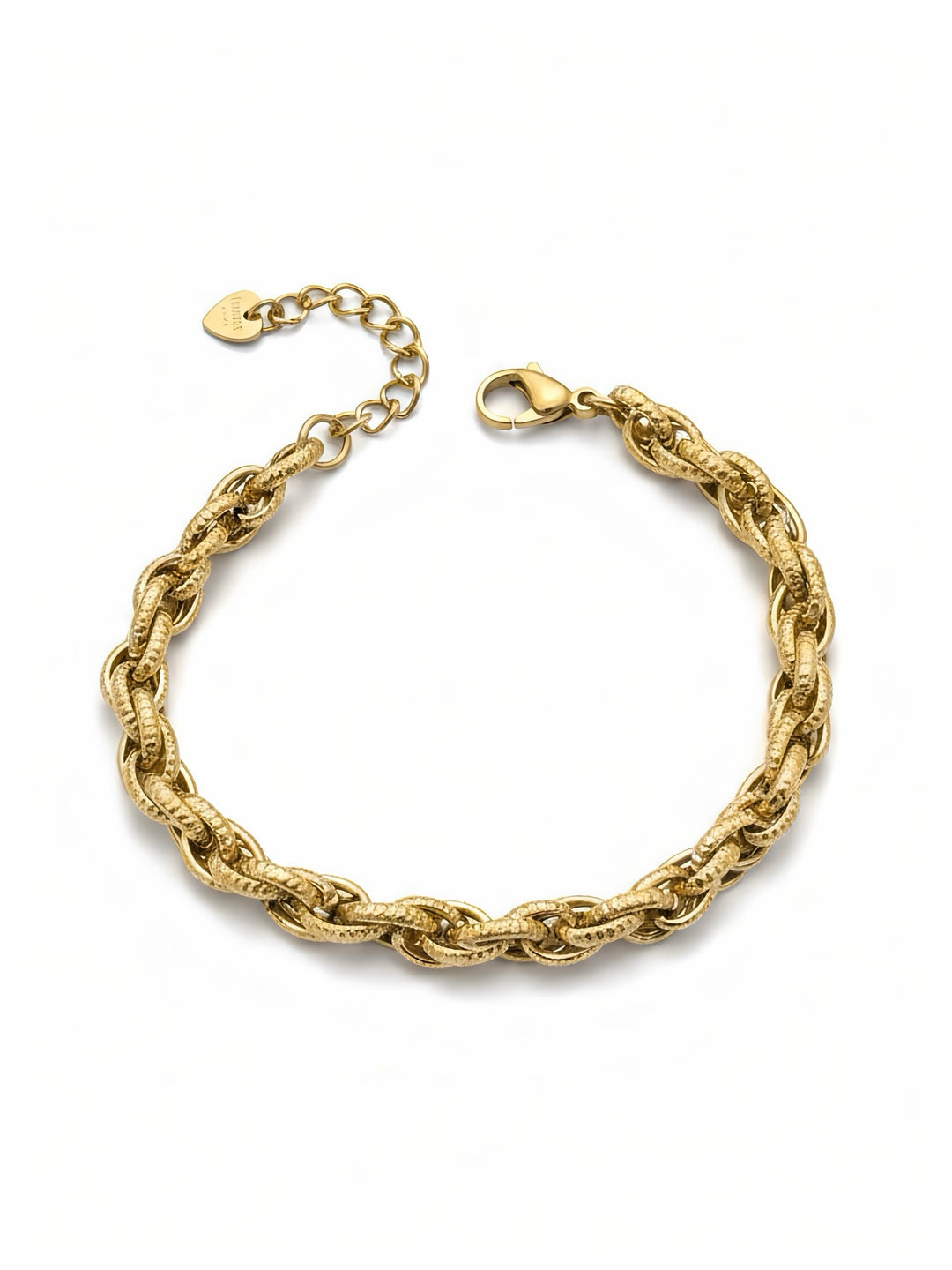 Bracciale Terry di GLAMORIZE STUDIO in tessuto colorato con dettagli metallici, indossato al polso.