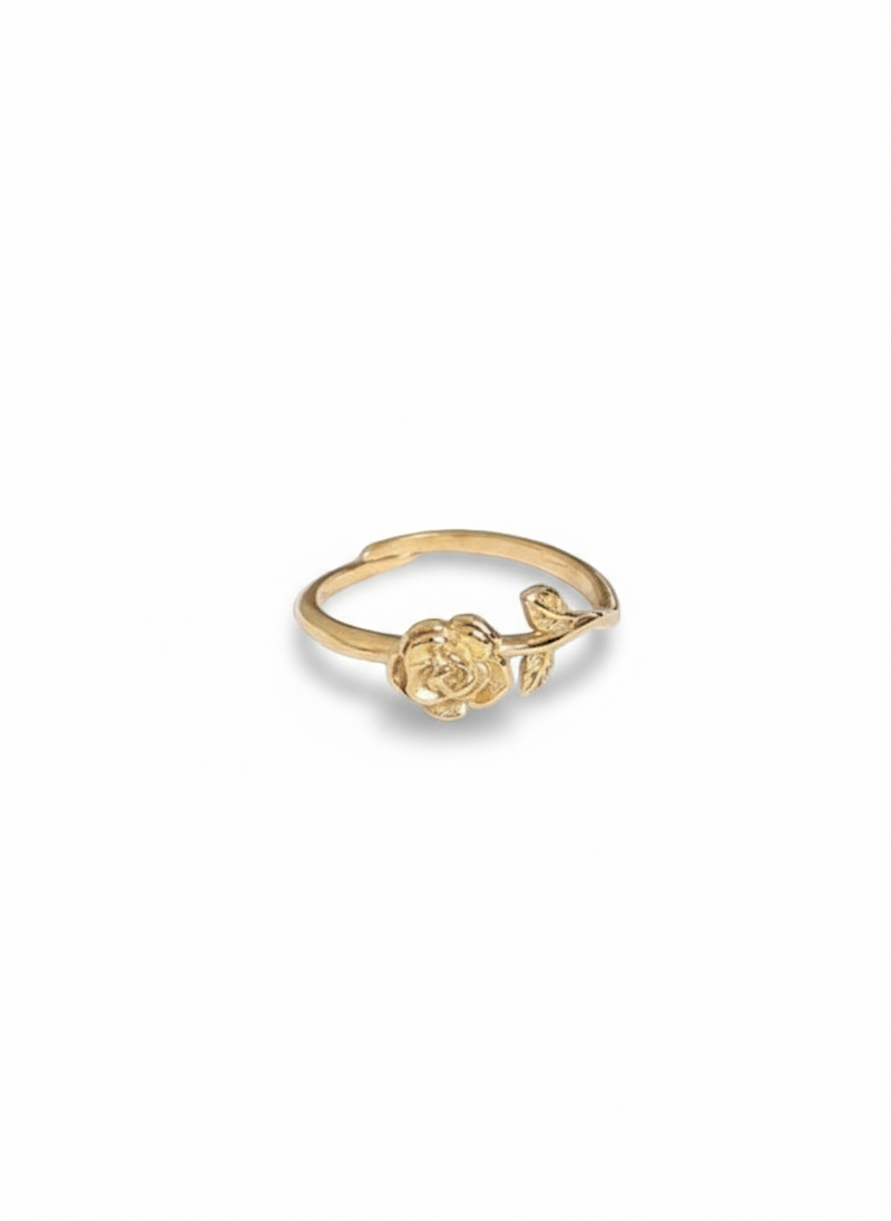 Anello rosa di Glamorizze Studio con design elegante, visibile in primo piano su sfondo neutro.