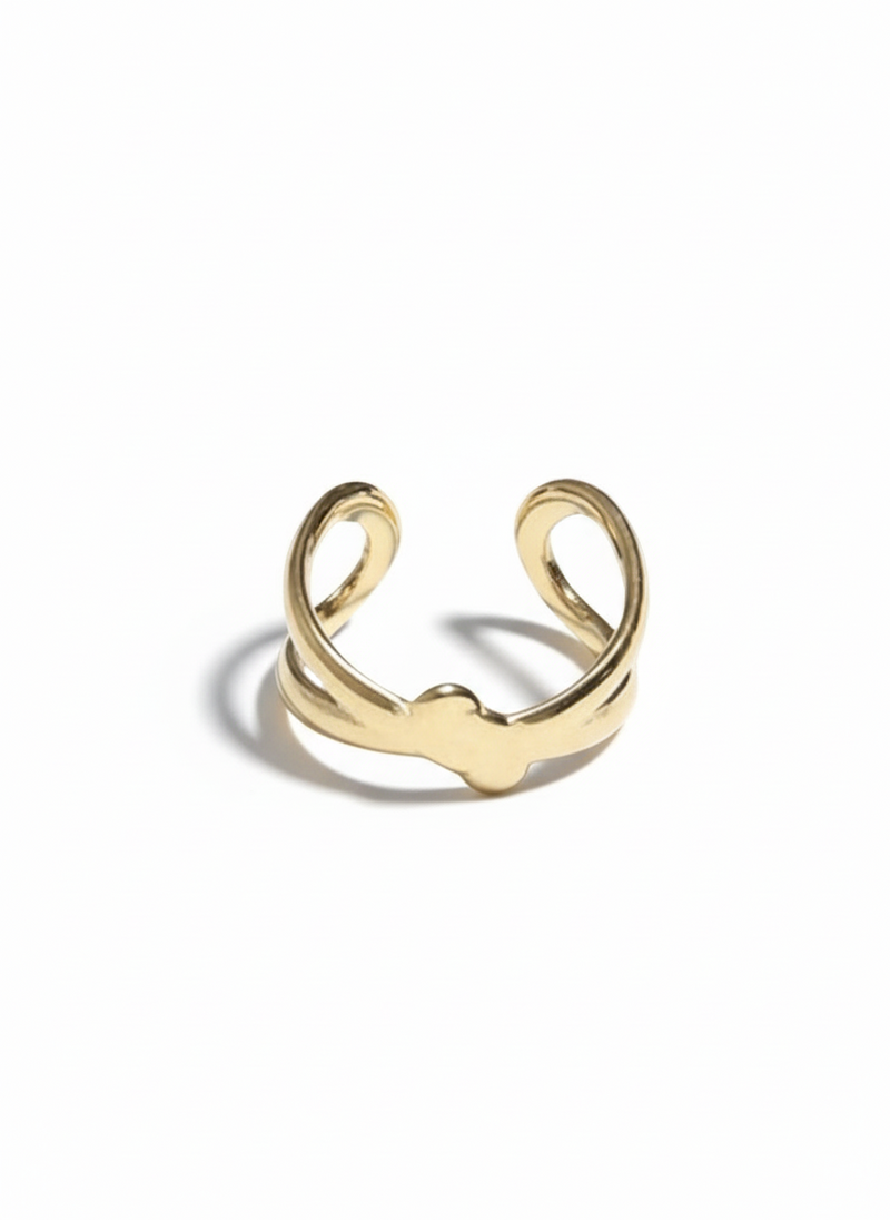 Cuffia per orecchio Minnie di GLAMORIZE STUDIO, elegante earcuff con dettagli a tema Minnie Mouse, in metallo dorato.