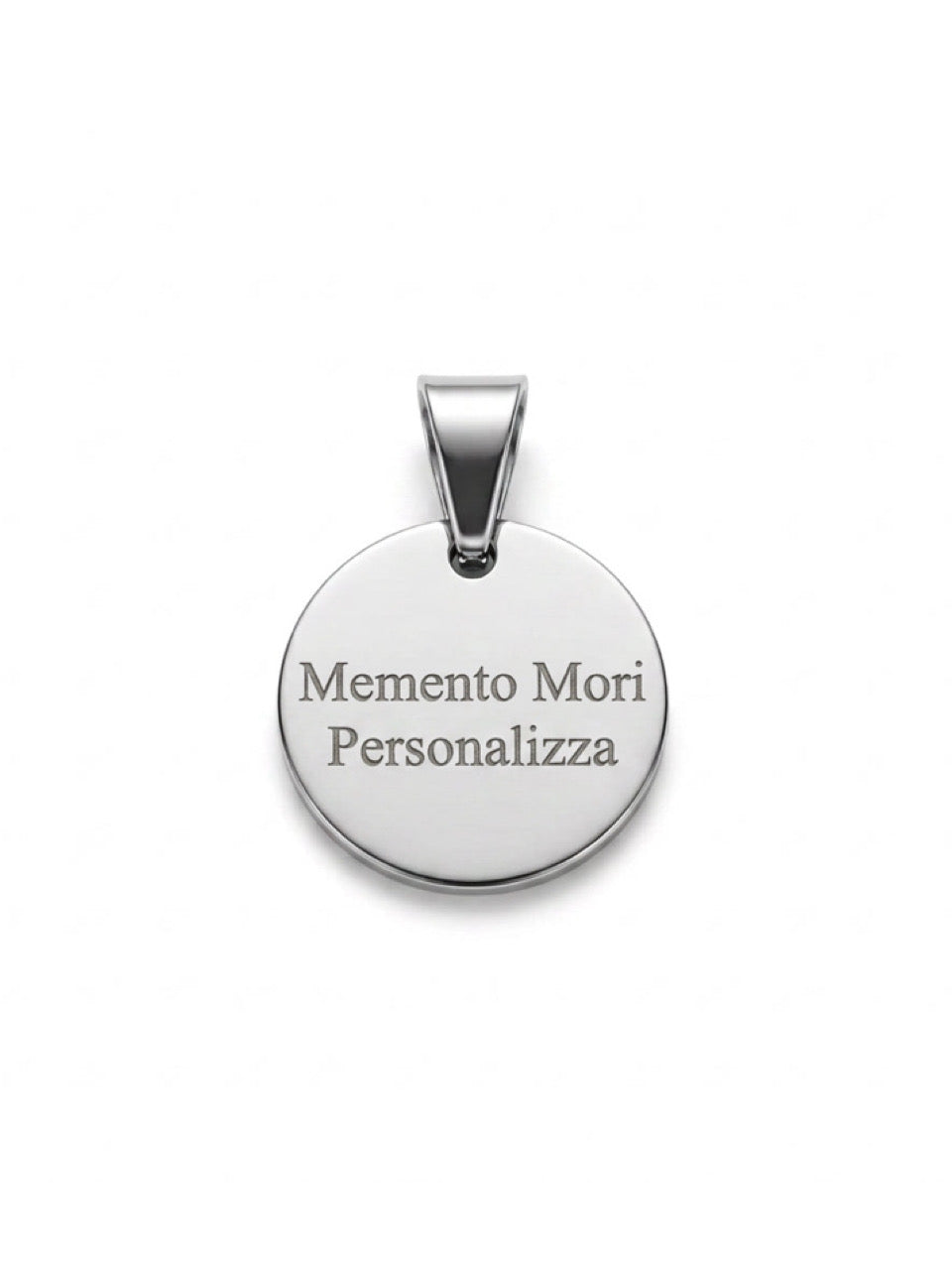 Ciondolo cerchio personalizzato GLAMORIZE con dettagli eleganti e design raffinato, visibile in primo piano.