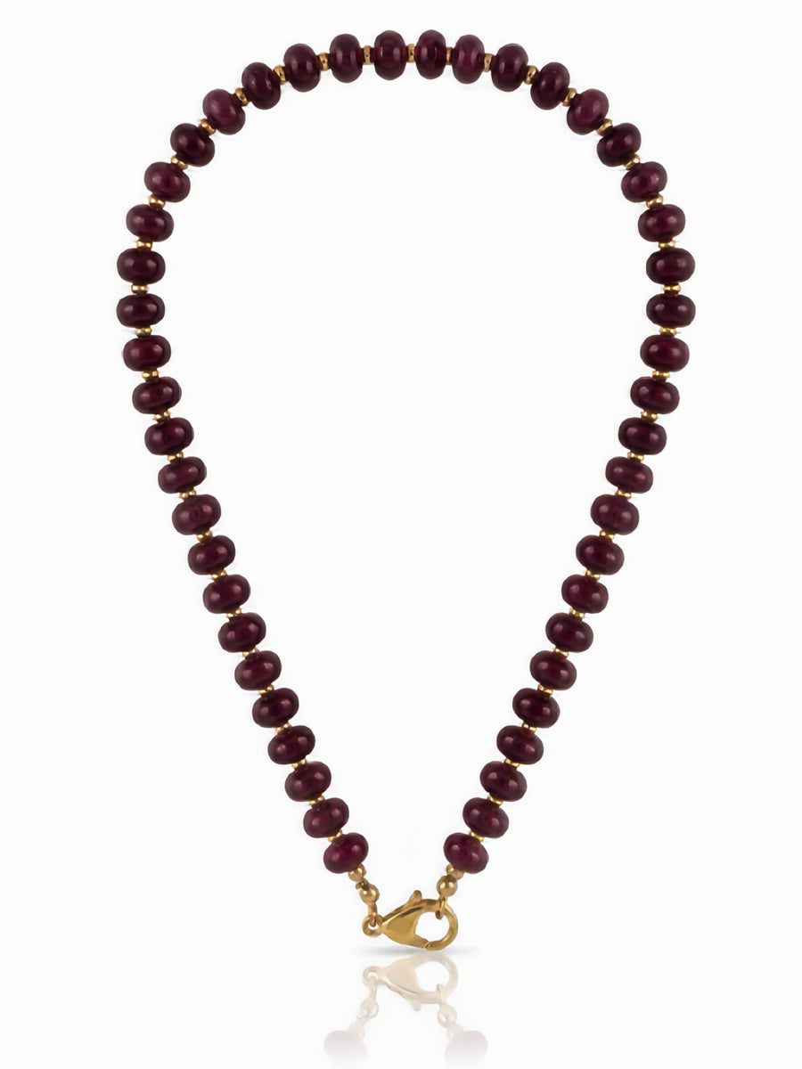 Collana Borgogna GLAMORIZE STUDIO, collana elegante color borgogna con dettagli raffinati