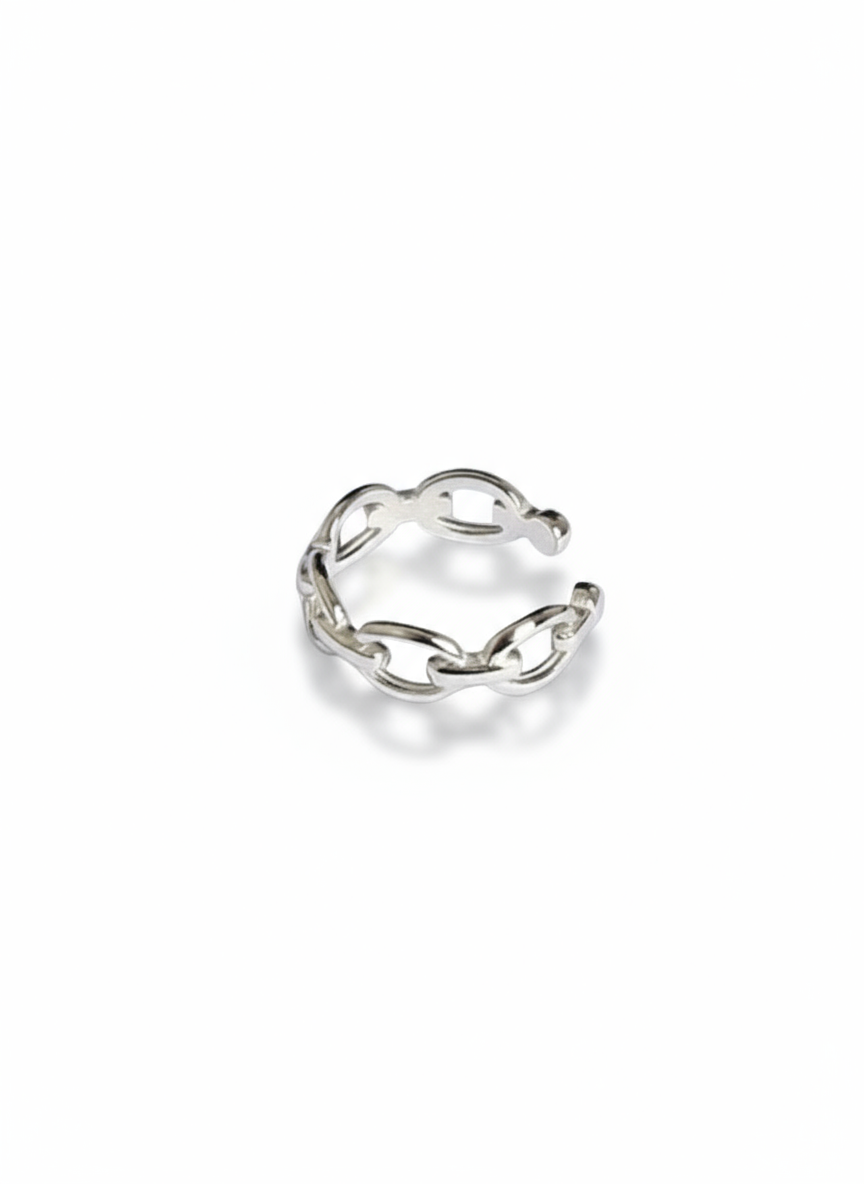 Catenina per orecchino earcuff GLAMORIZE STUDIO in metallo silver con dettagli eleganti e design moderno