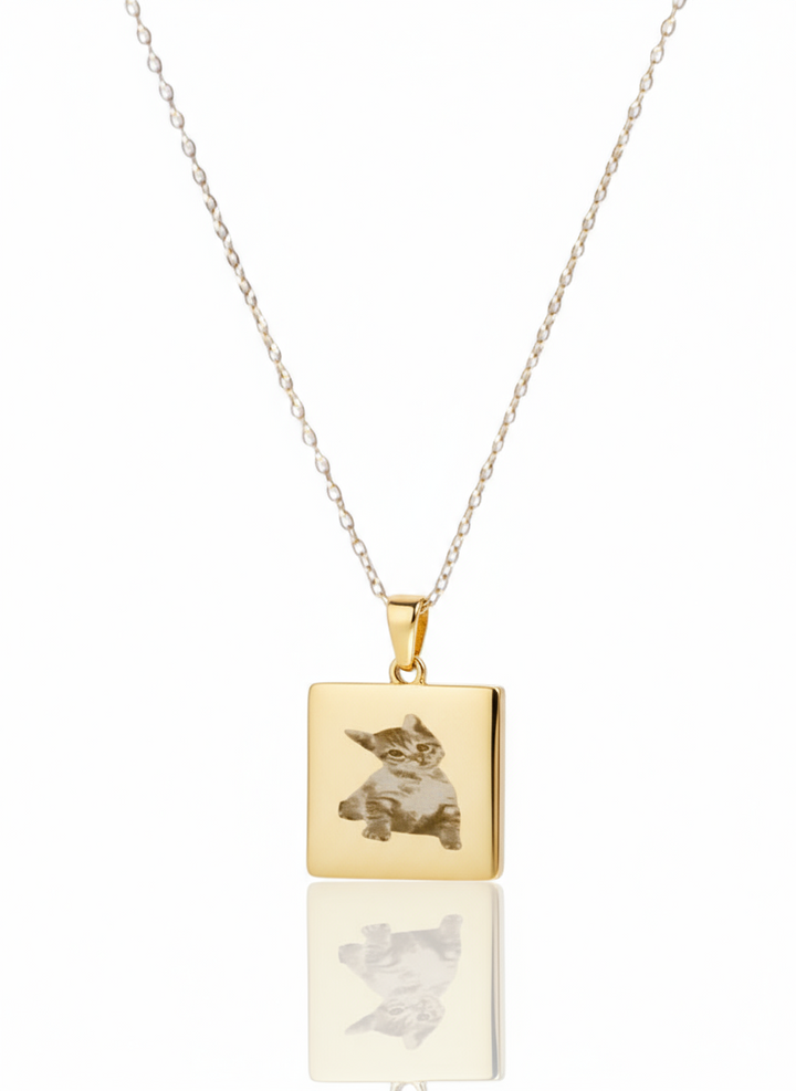 Collana Medaglia Quadrata Personalizzata