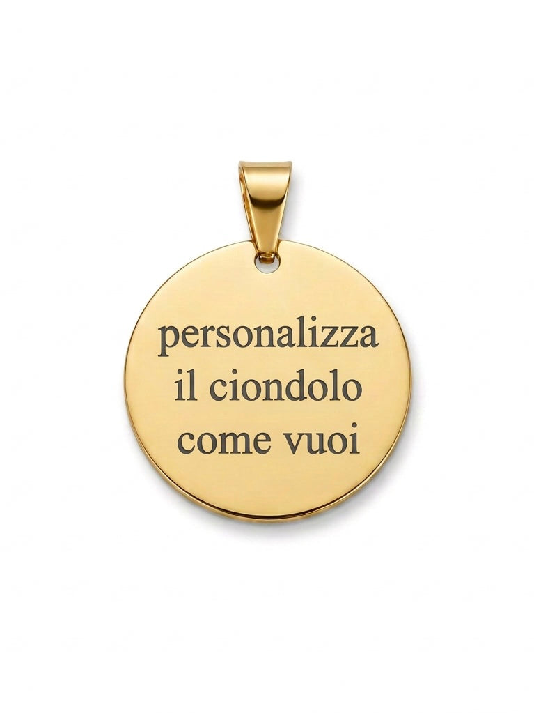 Ciondolo ovale personalizzato GLAMORIZE in primo piano