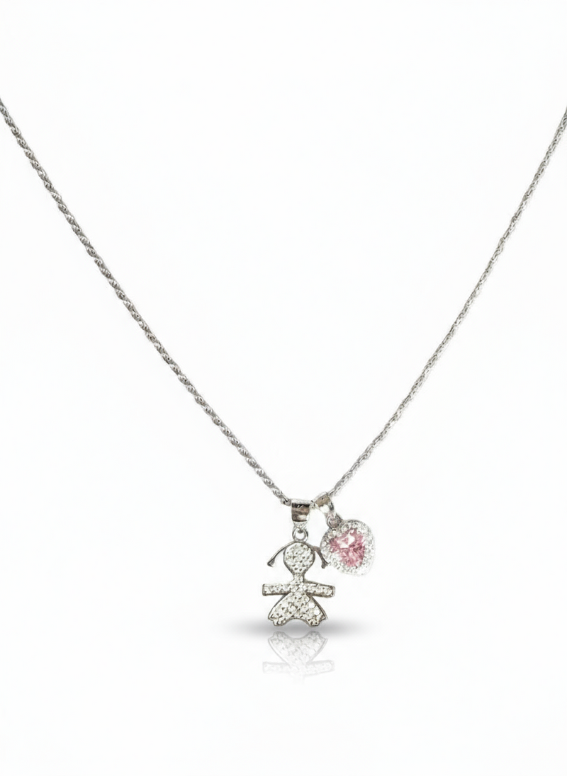 Collana per bambina in argento 925 di Glamourize Studio, con pendente delicato e design elegante.
