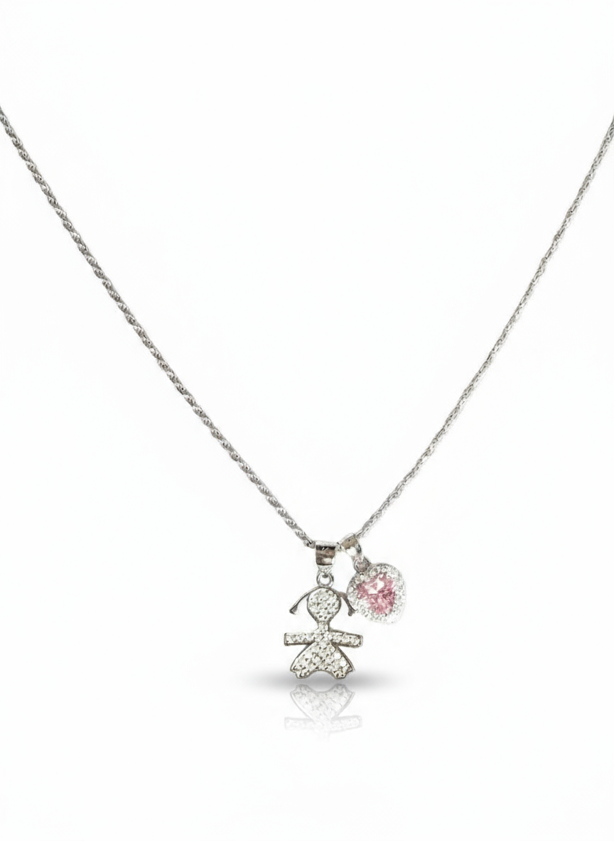 Collana per bambina in argento 925 di Glamourize Studio, con pendente delicato e design elegante.
