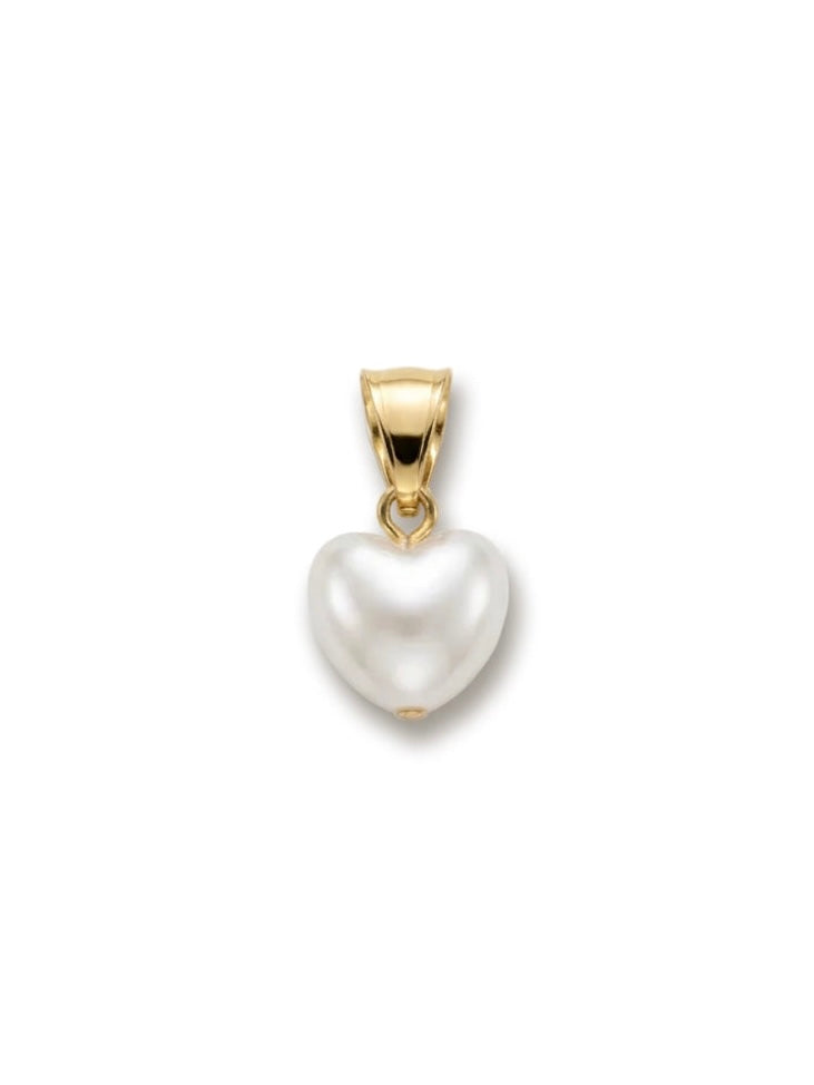 Ciondolo cuore perlato di GLAMORIZE con finitura lucida e dettagli eleganti, ideale come gioiello da donna.