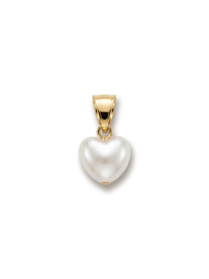 Ciondolo cuore perlato di GLAMORIZE con finitura lucida e dettagli eleganti, ideale come gioiello da donna.