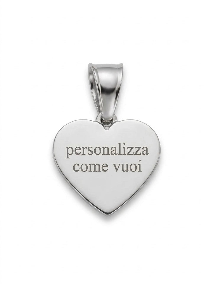 Ciondolo cuoricino personalizzato GLAMORIZE in metallo, design romantico e compatto