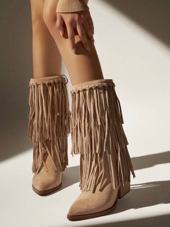 Stivali Camperos Con Frange