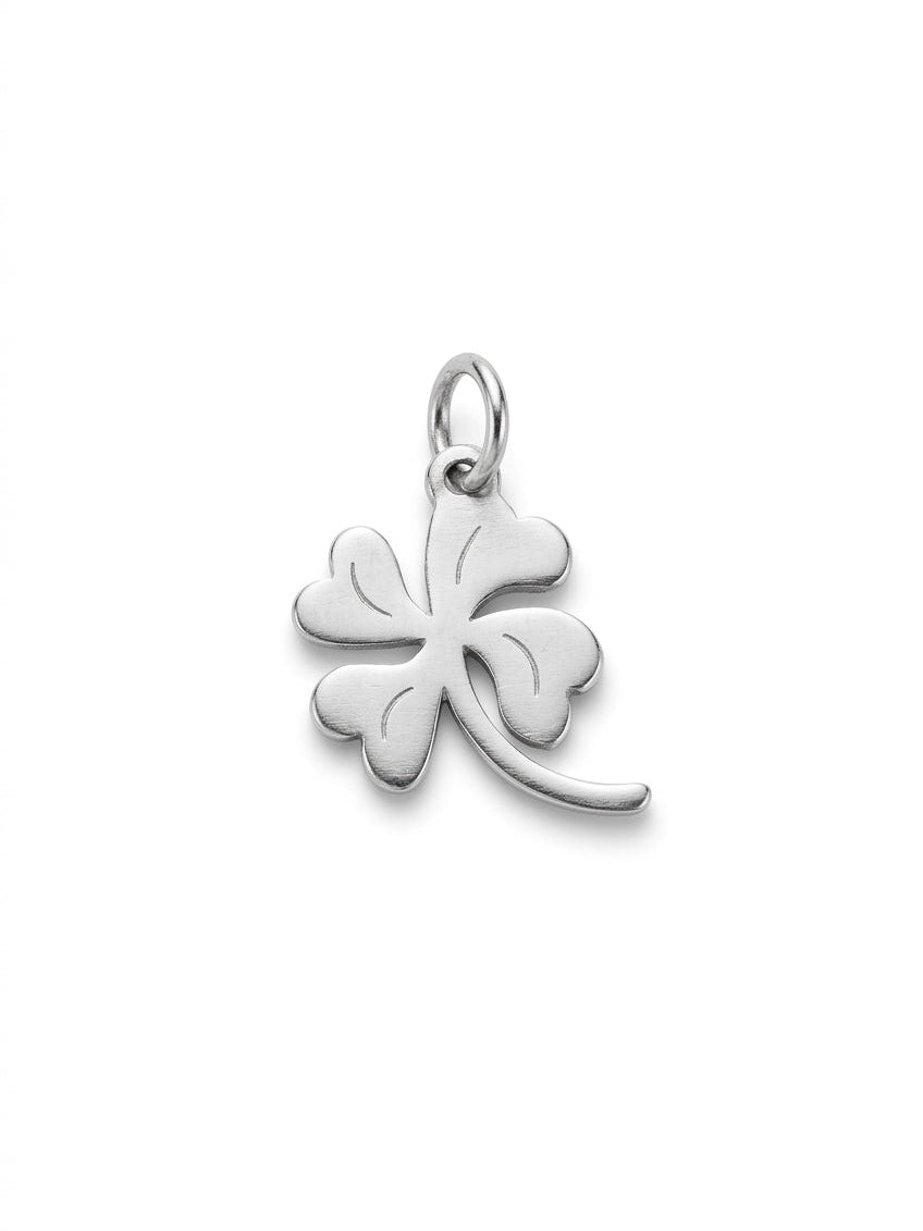 Ciondolo quadrifoglio in argento della marca GLAMORIZE, con dettagli eleganti e superficie lucida.