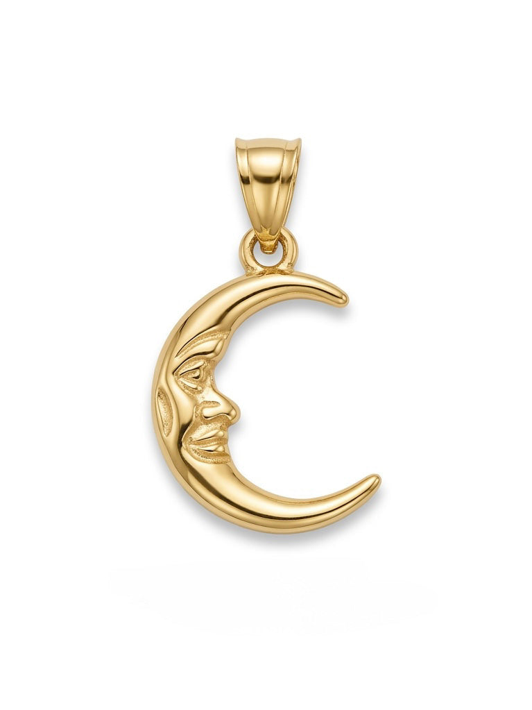 Ciondolo Lunetta GLAMORIZE in metallo, design elegante a forma di luna crescenta