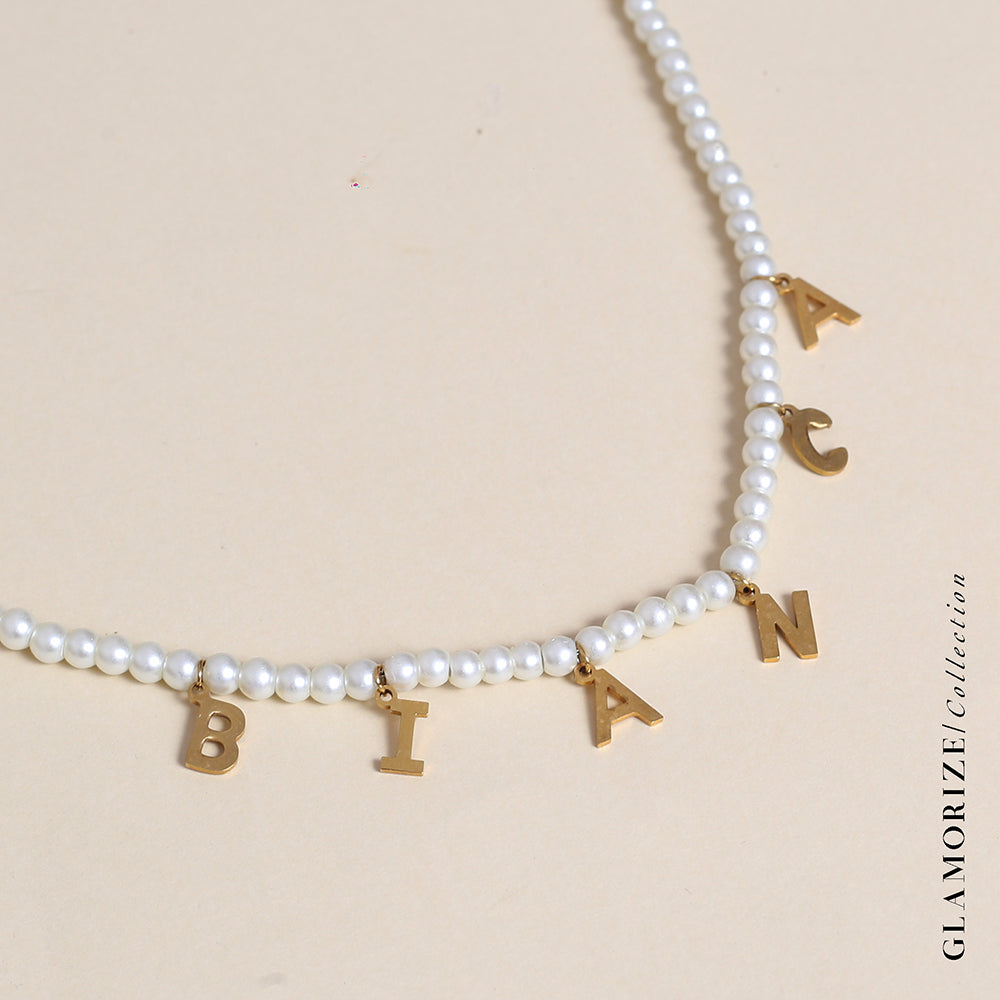 Collana Perle Personalizzata Con Nome