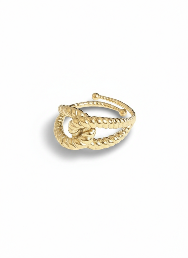 Anello Forever di GLAMORIZE STUDIO in metallo con design elegante, mostrato in primo piano su sfondo neutro.