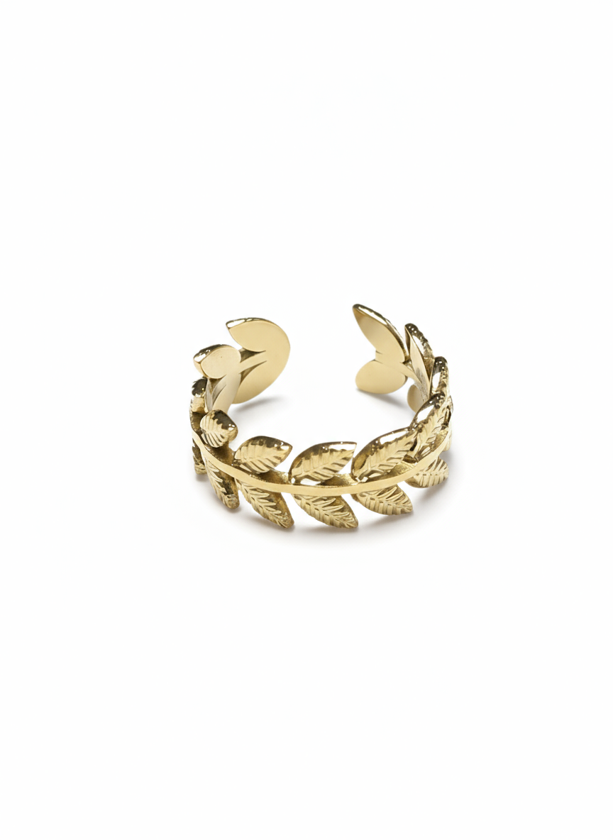 Anello Zahra di GLAMORIZE STUDIO in argento con dettagli eleganti e finitura lucida, visibile in primo piano.