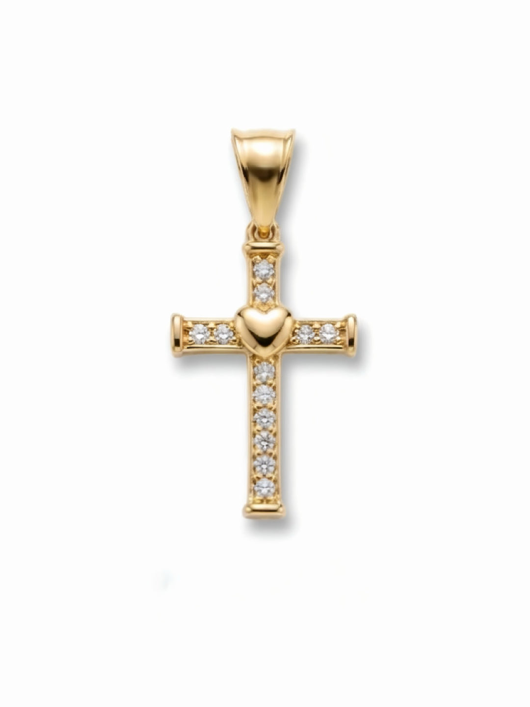 Ciondolo croce tennis in argento della collezione GLAMORIZE, dettagli finemente lavorati e rifiniti lucidamente.